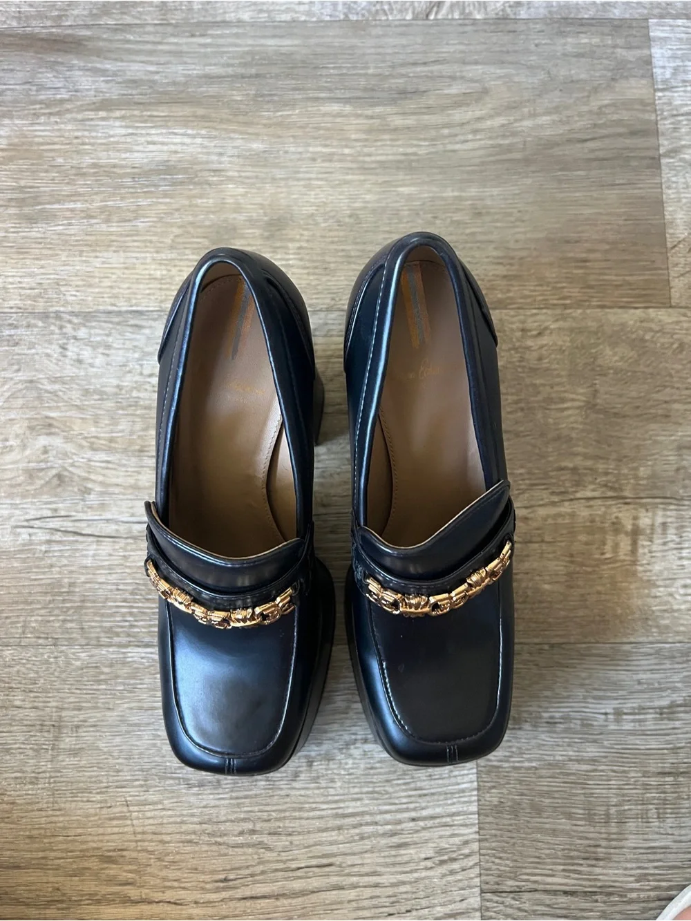 Sam Edelman Rowe Platform Chain Detail Loafer in Black